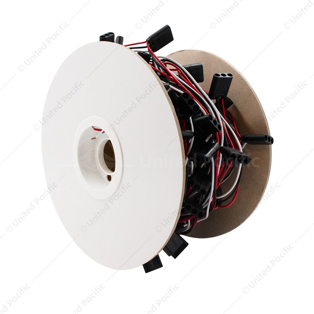 100 Count 3-Prong Female Bullet Plugs Wire Harness Roll - 98.5' W/12" Lead Between Plugs