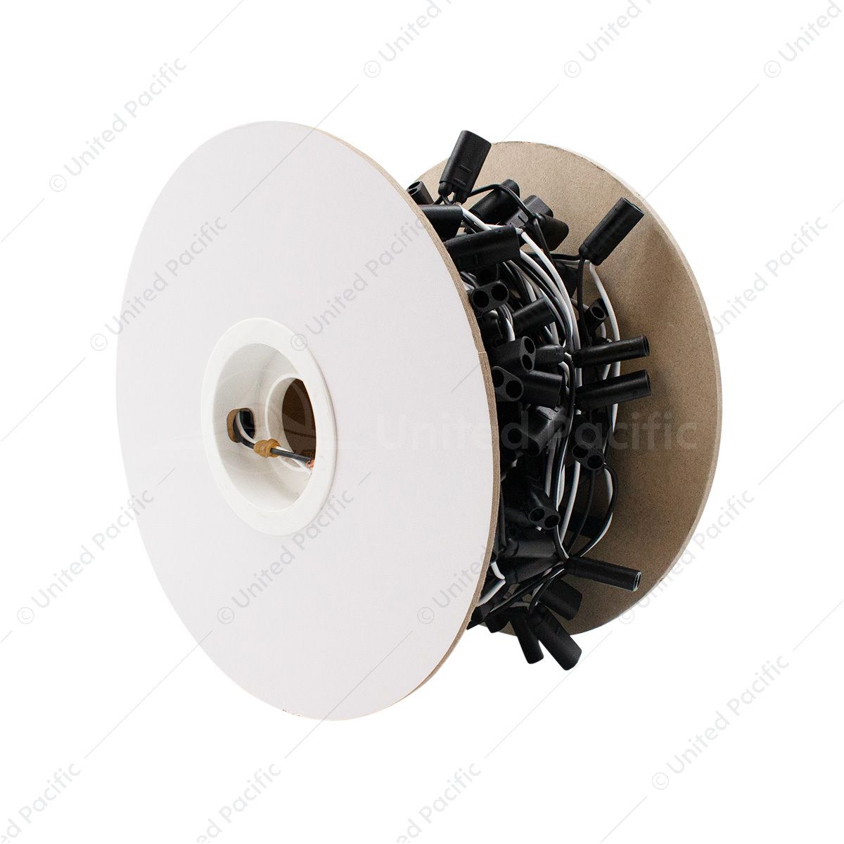 150 Count 2-Prong Female Bullet Plugs 16G Wire Harness Roll - 75' W/6" Lead Between Plugs