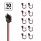 3 Wire Pigtail With 3 Prong Straight Plug - 12" Lead (10-Pack)