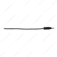 6" Single Lead Wire With .180 Bullet Termination & Stripped End - Black (Bulk)