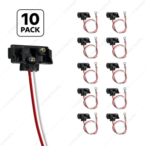 2 Wire Pigtail With 2 Prong Right Angle Plug - 12" Lead