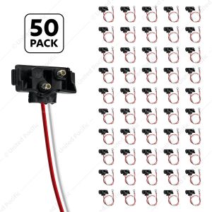 2 Wire Pigtail With 2 Prong Right Angle Plug - 12" Lead (50-Pack)