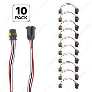 3-Way Molded Female Bullet Plug To 3-Way TE AMP Style 1.5mm Plug adapter (10 Pcs)