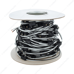 2-Prong Male Bullet Plugs 16G Wire Harness Roll - 100' Total Length