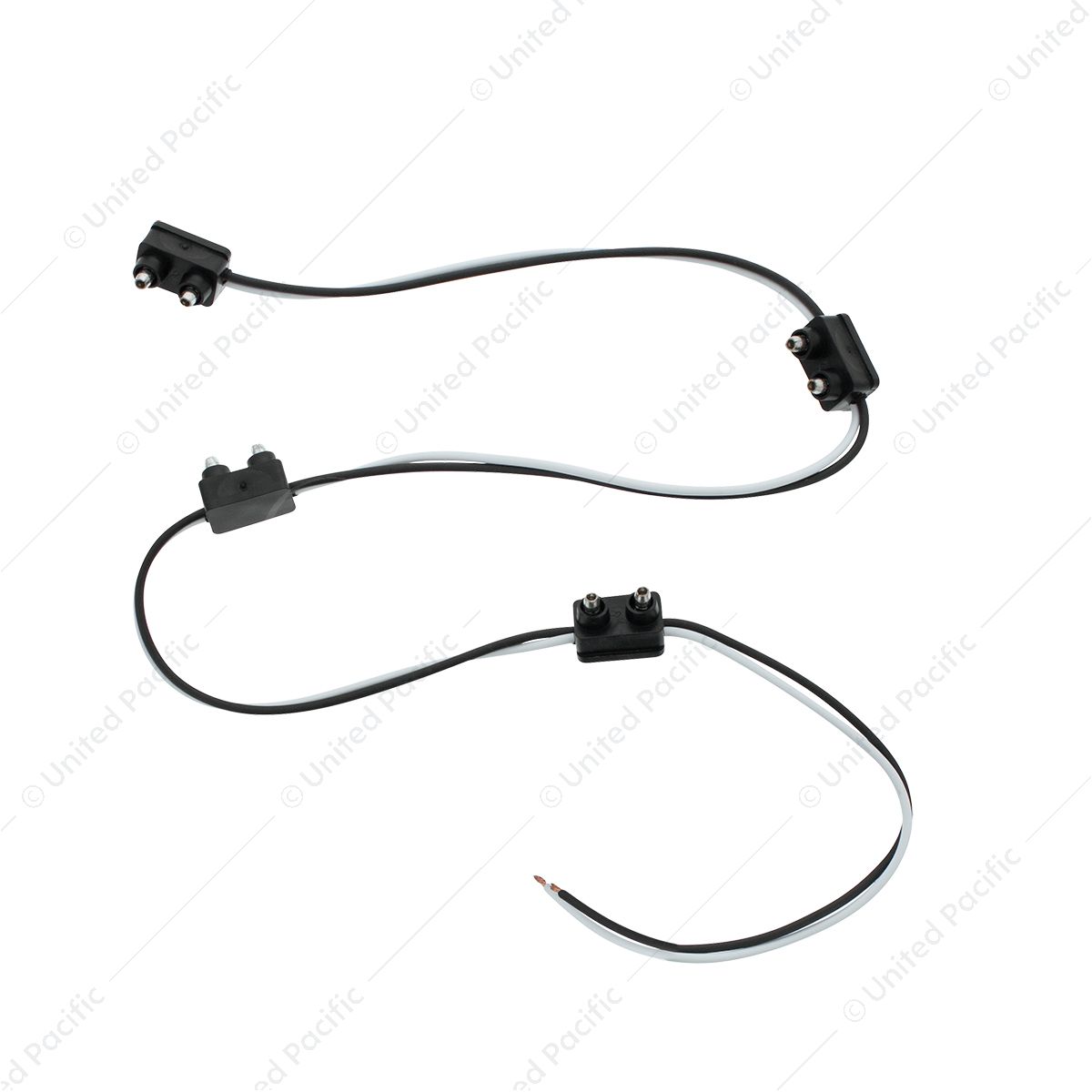 2-Prong Plug Wiring Harness With 6" Lead Between Plugs - 4 Plugs