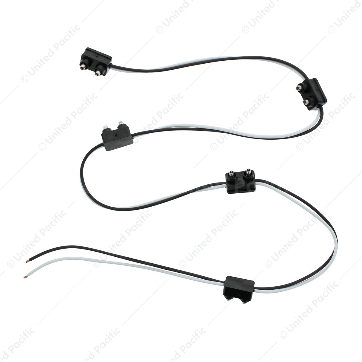 2-Prong Plug Wiring Harness With 6" Lead Between Plugs - 5 Plugs