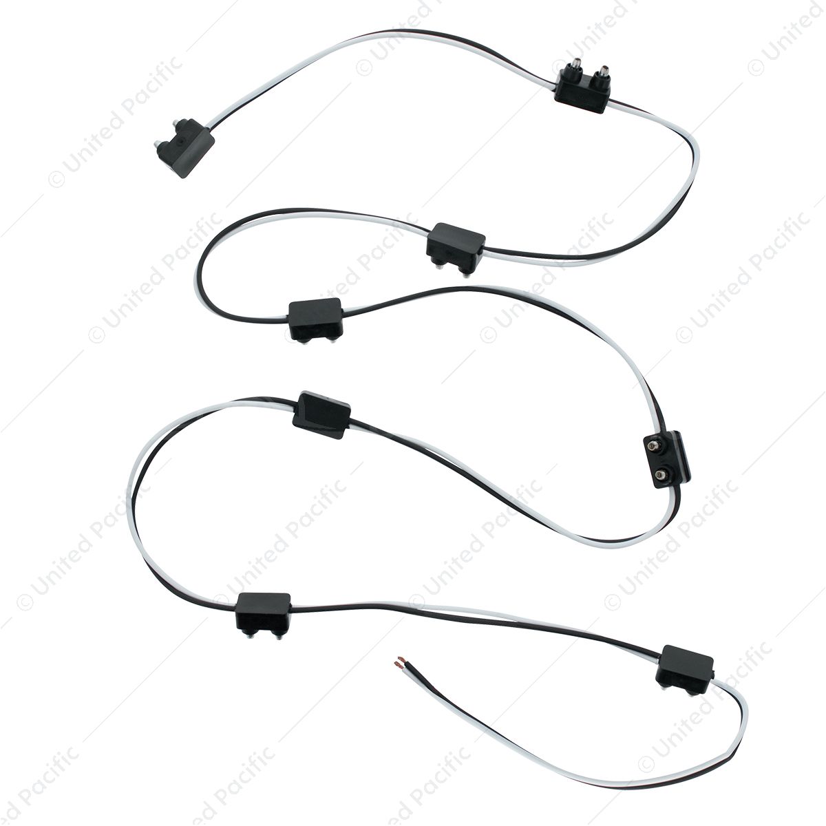 2-Prong Plug Wiring Harness With 6" Lead Between Plugs - 8 Plugs