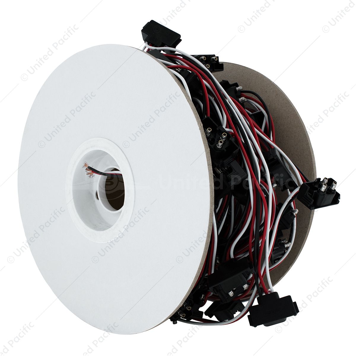 100 Count 3-Prong Male Right Angle Bullet Plugs Wire Harness Roll - 12" Lead Between Plugs