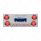 SS Rear Center Panel With 4X 21 LED 4" GloLight & 6X 9 LED 2" Lights & Visors-Red LED/Clear Lens
