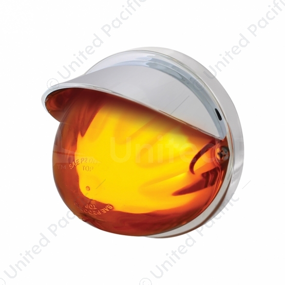 9 LED Dual Function GloLight Watermelon Flush Mount Kit With Visor - Amber LED/Amber Lens