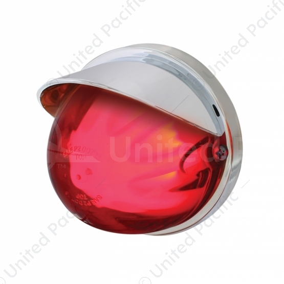 9 LED Dual Function GloLight Watermelon Flush Mount Kit With Visor - Red LED/Red Lens