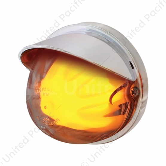 9 LED Dual Function GloLight Watermelon Flush Mount Kit With Visor - Amber LED/Clear Lens