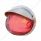 9 LED Dual Function GloLight Watermelon Flush Mount Kit With Visor - Red LED/Clear Lens