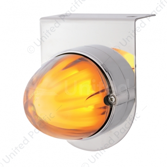 Stainless Light Bracket With 9 LED Dual Function Watermelon GloLight - Amber LED/Clear Lens