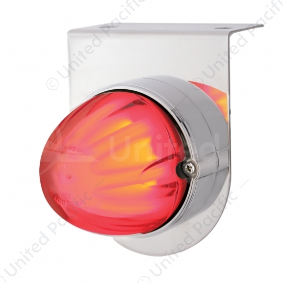 Stainless Light Bracket With 9 LED Dual Function Watermelon GloLight - Red LED/Clear Lens
