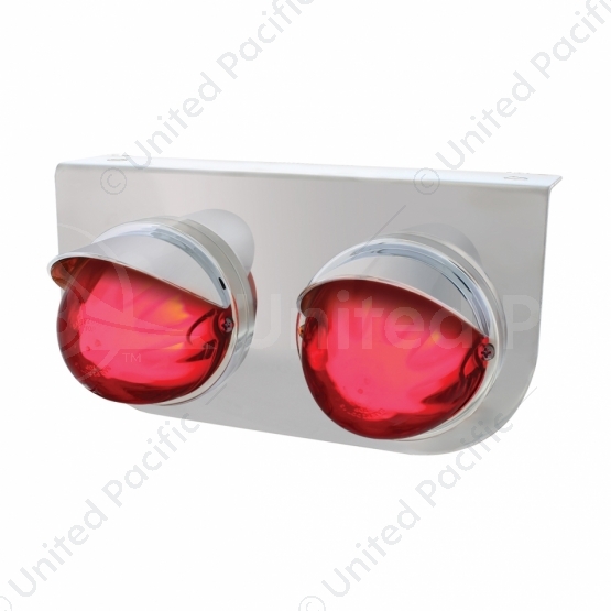 SS Light Bracket With 2X 9 LED Dual Function Watermelon GloLight & Visors -Red LED & Lens