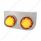 Stainless Light Bracket With 2X 9 LED Dual Function Watermelon GloLight - Amber LED/Clear Lens