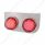 Stainless Light Bracket With 2X 9 LED Dual Function Watermelon GloLight - Red LED/Clear Lens
