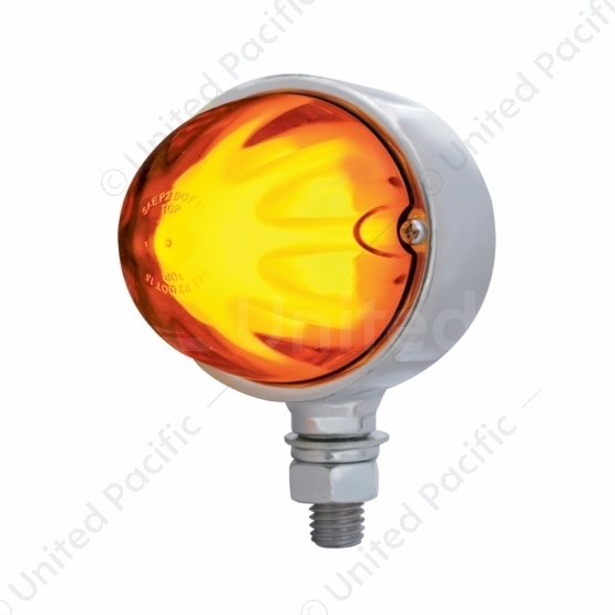 9 LED Dual Function GloLight Single Face Light - Amber LED/Amber Lens