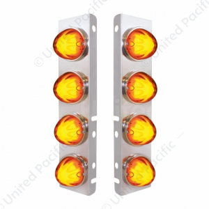 SS Front Air Cleaner Bracket With 8X 9 LED Watermelon GloLight For Peterbilt