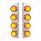 SS Front Air Cleaner Bracket With 8X 9 Amber LED Watermelon GloLight For PB Trucks -Amber Lens