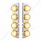 SS Front Air Cleaner Bracket With 8X 9 Amber LED Watermelon GloLight & Bezels For Peterbilt-Clear Le