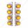 SS Front Air Cleaner Bracket With 8X 9 Amber LED Watermelon GloLight & Visors For Peterbilt-Amber Le