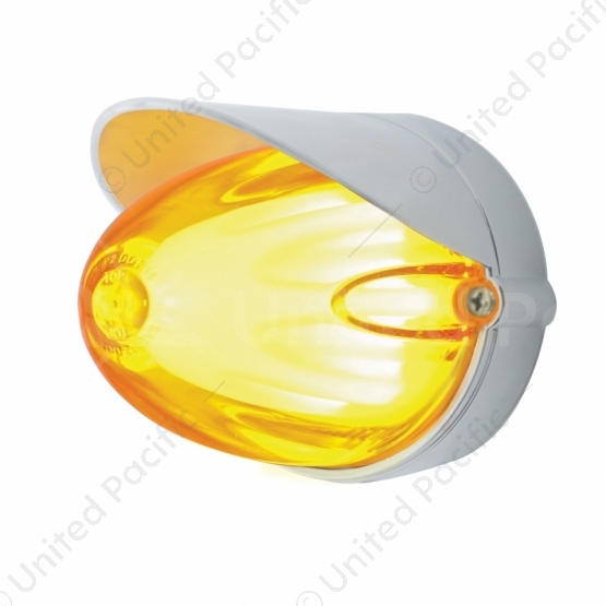 9 LED Dual Function GloLight Watermelon Grakon 1000 Flush Mount Kit With Visor - Amber LED/Amber Len