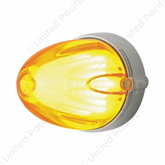 9 LED Dual Function GloLight Watermelon Grakon 1000 Flush Mount Kit - Amber LED/Amber Lens