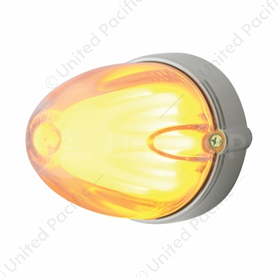 9 LED Dual Function GloLight Watermelon Grakon 1000 Flush Mount Kit - Amber LED/Clear Lens