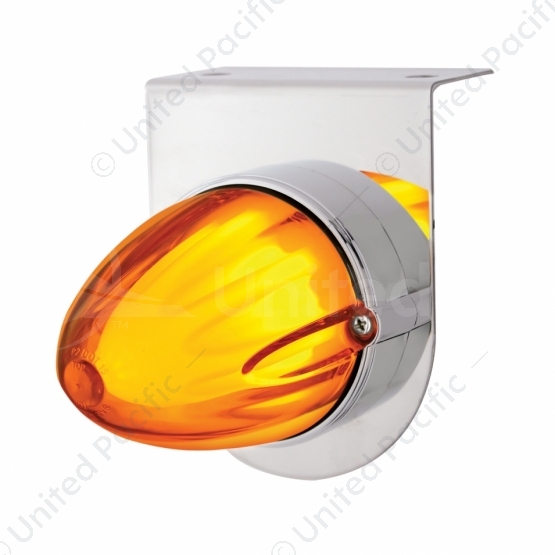 SS Bracket With 9 LED Dual Function Watermelon GloLight -Amber LED/Amber Lens