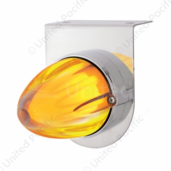 SS Bracket With 9 LED Dual Function Watermelon GloLight -Amber LED/Clear Lens