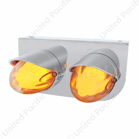 SS Bracket With Two 9 LED Dual Function GloLight Watermelon Grakon 1000 Lights & Visors -Clear Lens