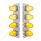SS Front Air Cleaner Bracket With 8X 9 Amber LED Dual Function Watermelon GloLight For Peterbilt-Amb