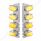SS Front Air Cleaner Brkt With 8X 9 Amber Hi/Lo LED Watermelon GloLight & Visors For Peterbilt-Clear