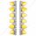 SS Front Air Cleaner Brkt With 12X 9 Amber Hi/Lo LED GloLight Watermelon Grakon Lights For Peterbilt