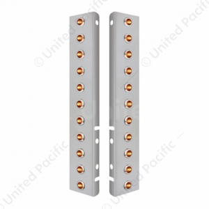 SS Front Air Cleaner Bracket With Twenty 2X 3 LED Dual Function 3/4" Mini Lights & SS Bezels For Pet