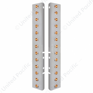 SS Front Air Cleaner Bracket With Twenty 6X 3 LED Dual Function 3/4" Mini Lights & SS Bezels For Pet