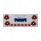 SS Rear Center Panel With Four 13 LED 4" Abyss Light & Six 4 LED 2" Lights & Visors-Red LED/Red Lens