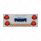 SS Rear Center Panel With Four 16 LED 4" Turbine Light & Six 7 LED 2" Lights & Visor-Red LED/Red Len