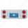 Chrome Rear Center Panel With Four 10 LED 4" Lights & Visors - Red LED/Red Lens
