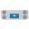 Chrome Rear Center Panel With Four 12 LED 4" Reflector Lights & Visors - Red LED/Clear Lens