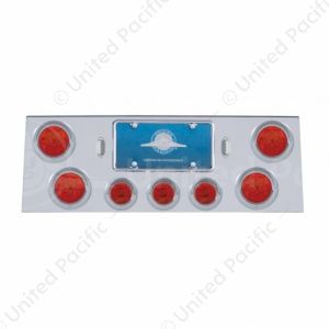 Stainless Rear Center Panel With Four 7 LED 4" Reflector Lights & Three 13 LED 2-1/2" Lights