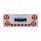 SS Rear Center Panel With 4X 10 LED 4" Lights & 6X 9 LED 2" Lights & Visors -Red LED & Lens