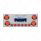SS Rear Center Panel With 4X 7 LED 4" Reflector Lights & 6X 9 LED 2" Lights & Visors -Red LED & Lens