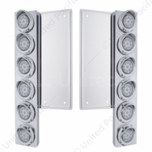 Stainless Front Air Cleaner Bracket With 12X 9 LED 2" Lights For Freightliner