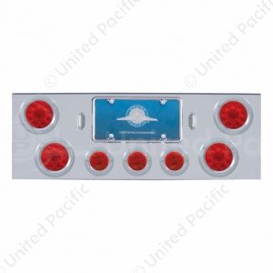 Chrome Rear Center Panel With Four 10 LED 4" Lights & Three 13 LED 2-1/2" Lights