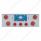 CR Rear Center Panel With 4X 12 LED 4" Reflector Lights & 3X 13 LED 2-1/2" Beehive Lights -Red LED &