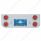 Chrome Rear Center Panel With Four 12 LED 4" Reflector Lights & Bezels - Red LED/Red Lens