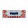 SS Rear Center Panel With 4X 10 LED 4" Lights & 6X 9 LED 2" Lights -Red LED & Lens